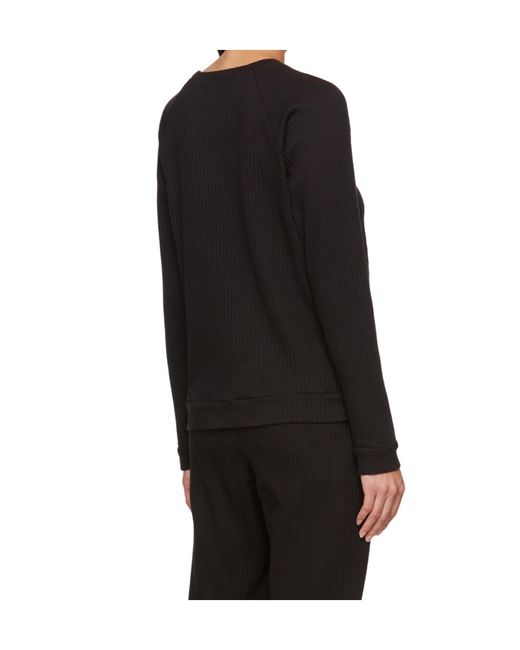 Baserange Black Long Sleeved Ribbed Sweater