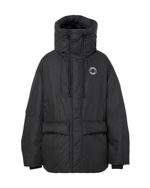Burberry Black High-Neck Logo-Patch Padded Jacket for men