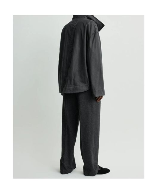 Totême  Black Totême Long Sleeved Corduroy-Collar Jacket