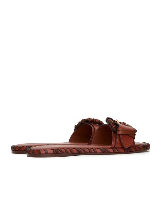 Zimmermann Brown Alchemy Buckle Slippers