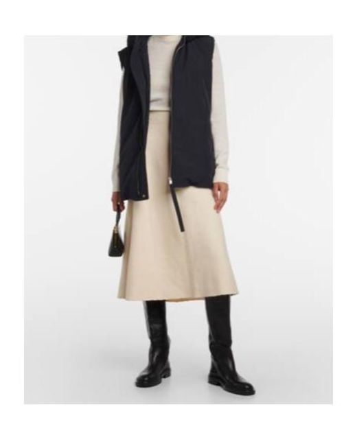 Jil Sander Blue Oversized Hooded Down Vest