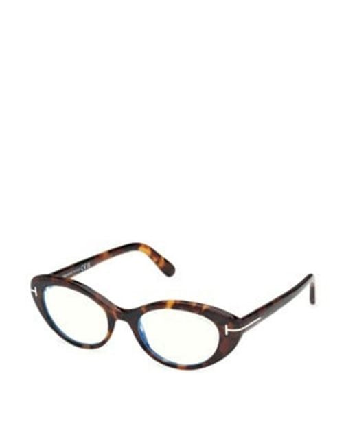 Tom Ford White Eyewear Oval Frame Glasses