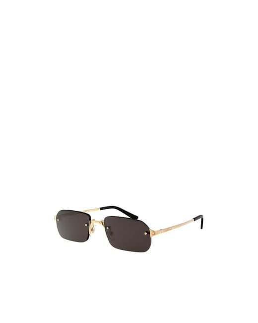 Cartier White Rectangular Frame Sunglasses for men