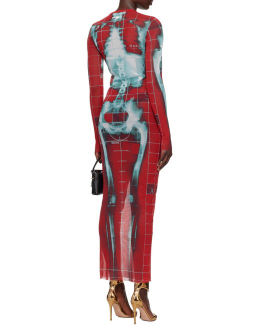 Jean Paul Gaultier Women's Red Long Sleeve Dress Jean Paul Gaultier Women's Red Long Sleeve Dress