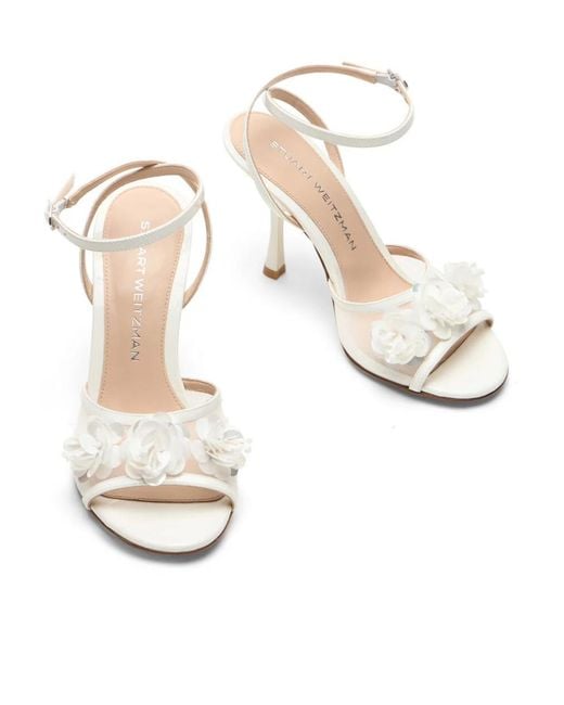 Stuart Weitzman White Roselle Sandal 100