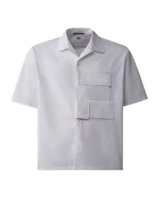 C P Company Gray Gab Short-Sleeve Shirt for men