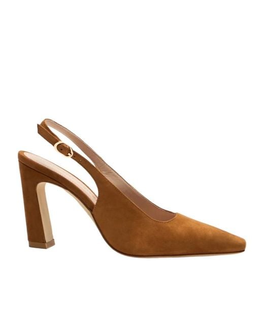 Stuart Weitzman Brown Stassi Slingback 85