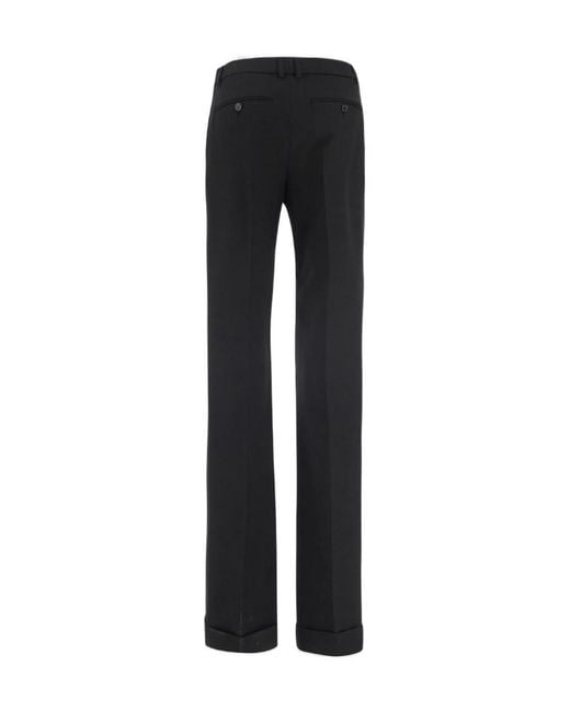Saint Laurent Black Tailored Straight Trousers
