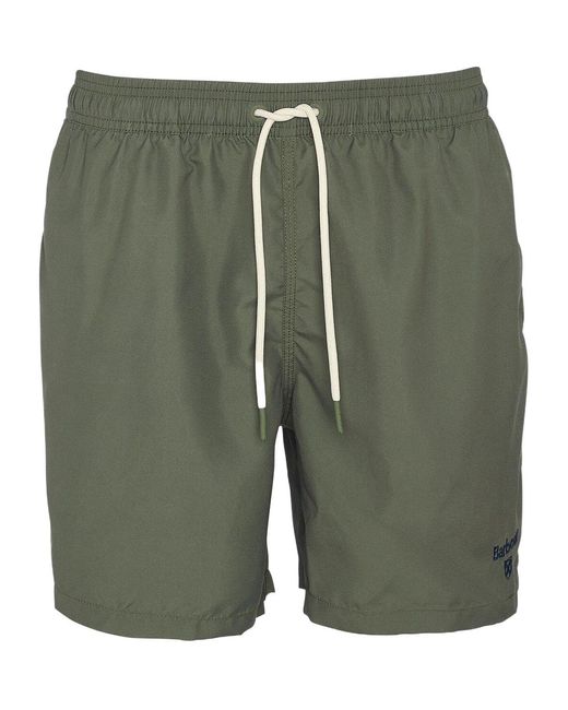 Barbour Green Logo Swim Shorts for men