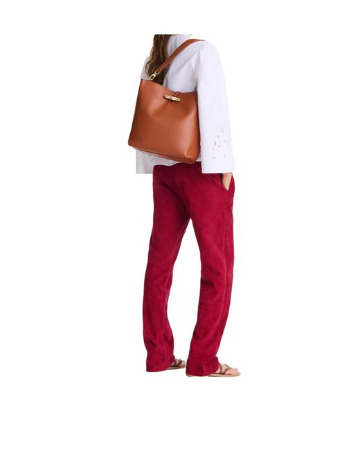 Longchamp Brown The Roseau Medium Hobo Bag