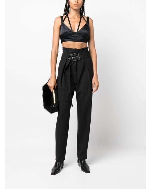 RED Valentino Black Belt-Loop Casual Pants