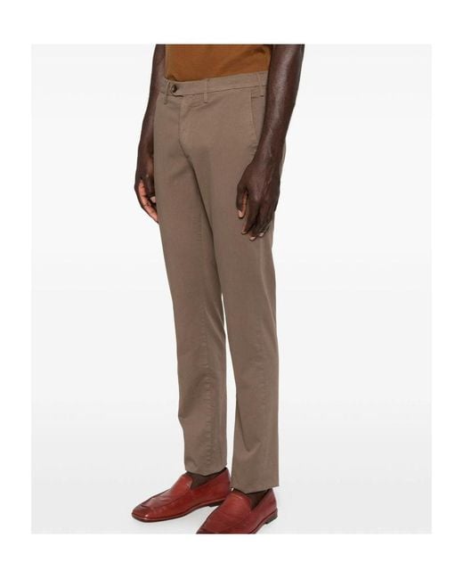 Canali Gray Casual Pants With Belt Loops for men