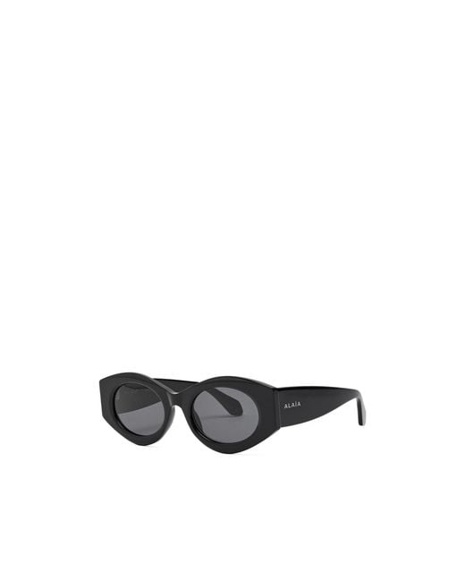 Alaïa White Oval-Frame Sunglasses