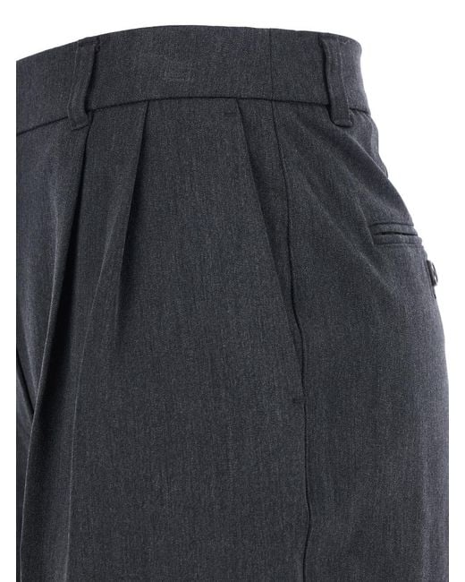 DUNST Blue High-Waisted Pleated Pants