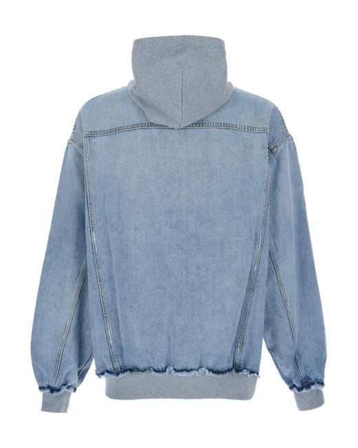 Balenciaga Blue Patched Jacket for men