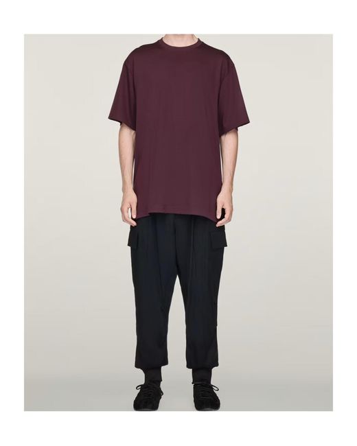 Y-3 Black Twill Cuffed Pants for men