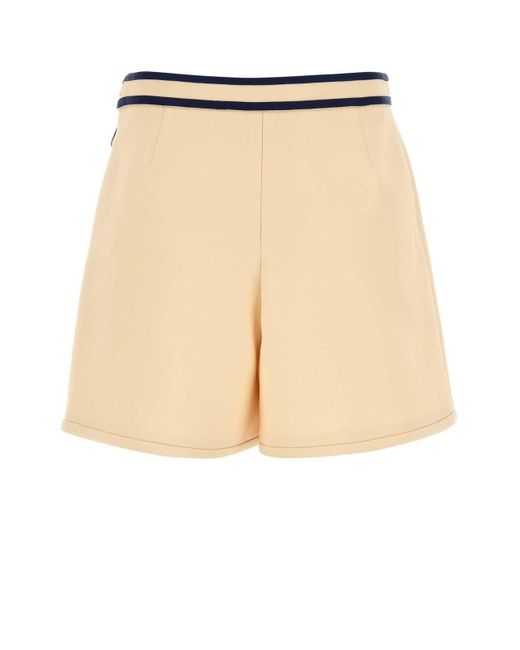 Valentino Natural Crepe Couture Shorts