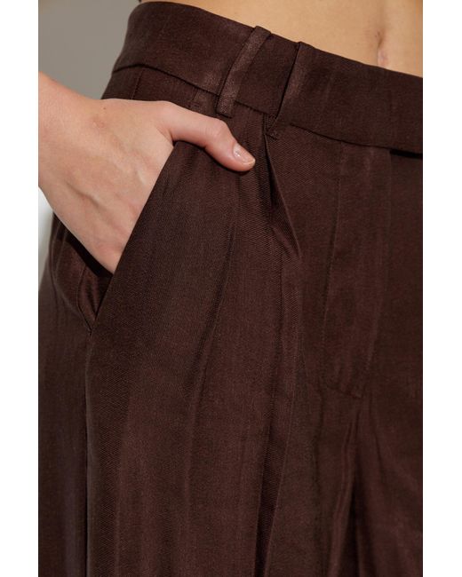 AllSaints Brown Casual Pants With Belt Loops