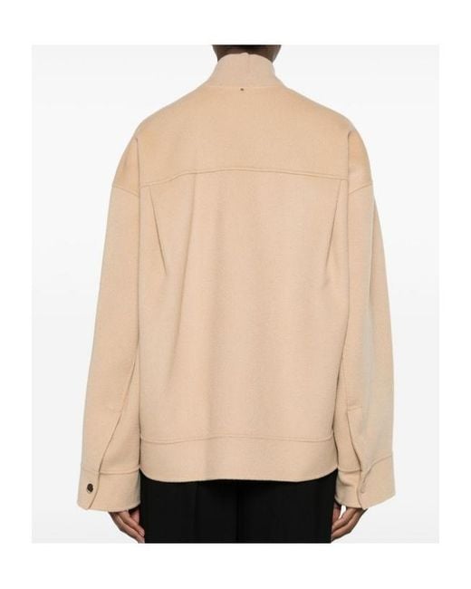 Sportmax Natural Agora Belted Zip-Up Jacket