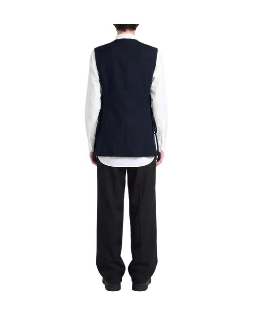 Marni Blue Midnight Tailored Vest Virgin Wool