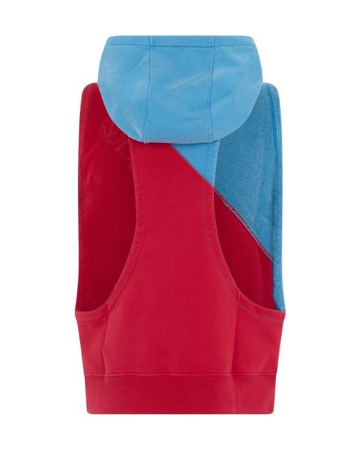 Versace Embroidered Sleeveless Hoodie for men