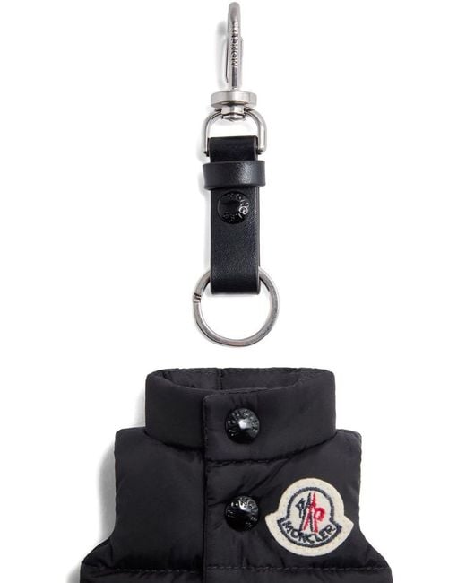 Moncler Blue Gilet-Shaped Key Ring for men
