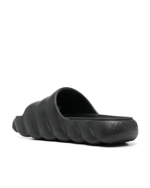 Moncler Black Round Head Slippers