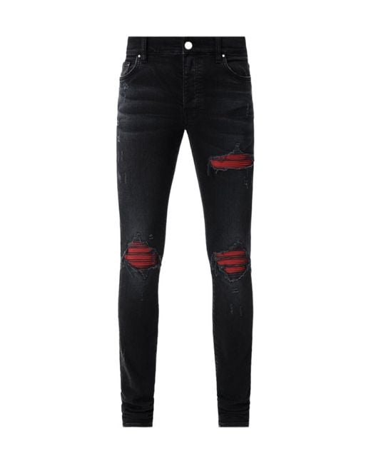 Amiri Black Mx1 Suede Skinny Jeans for men
