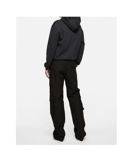 Acne Black Diagonal-Stripe Polo Shirt