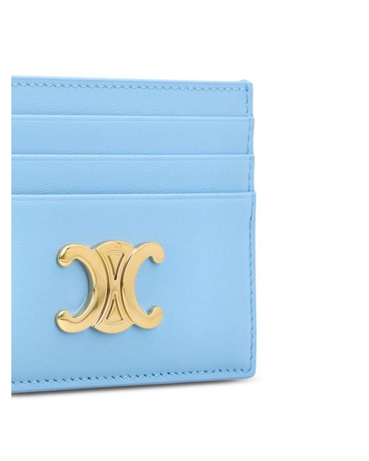 Céline Blue Card Holder Triomphe
