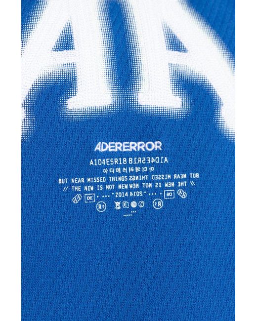 Adererror Blue Short-Sleeved T-Shirt for men