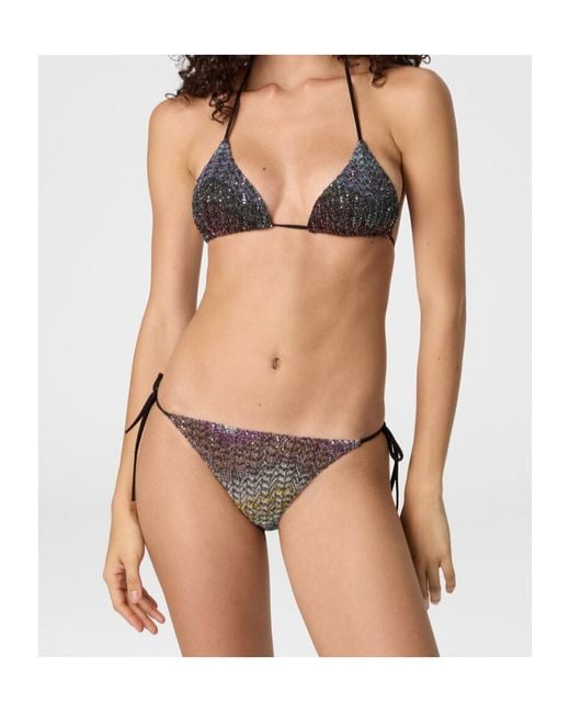 Missoni Multicolor Sequined Triangle Bikini