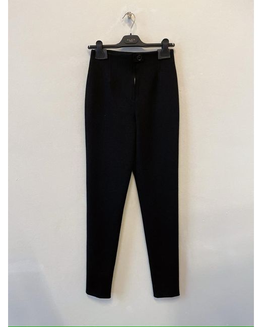 Alaïa Black Alaïa Dart Detailed Twill-Weave Leggings