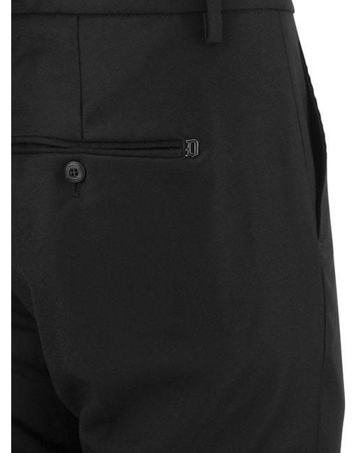 Dondup Black Gaubert Slim Fit Trousers for men