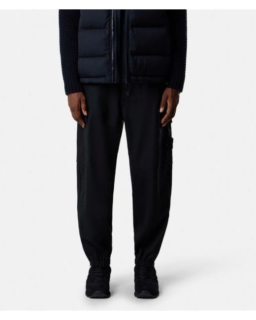 Stone Island Blue Logo Patch Track Pants for men