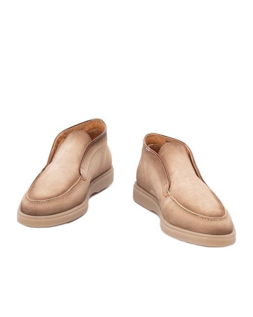 Santoni Brown Digits Round Toe Desert Boots for men