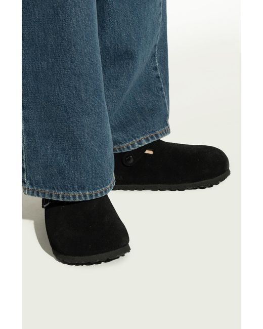 Birkenstock Black Tokio Almond Toe Slides