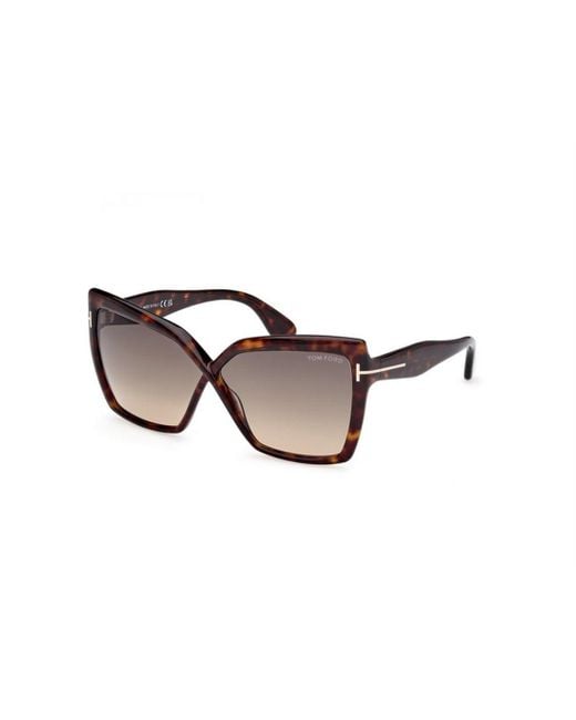 Tom Ford Brown Eyewear Fiore Butterfly Frame Sunglasses for men
