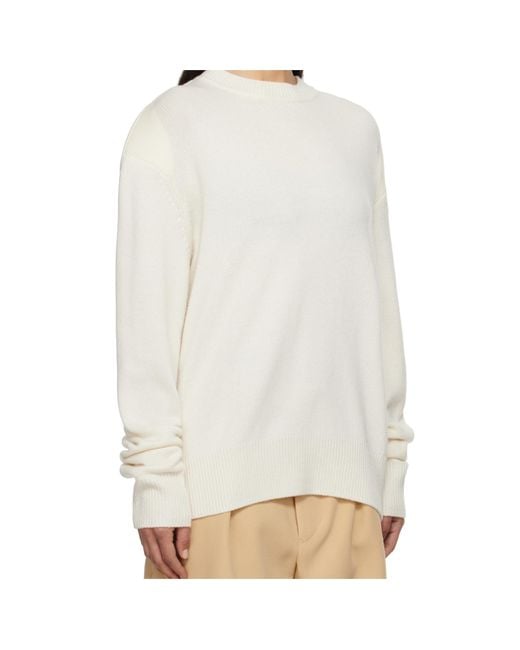 Frankie Shop White Crew Neck Sweater