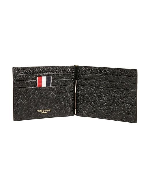 Thom Browne Black Classic Money Clip Wallet for men