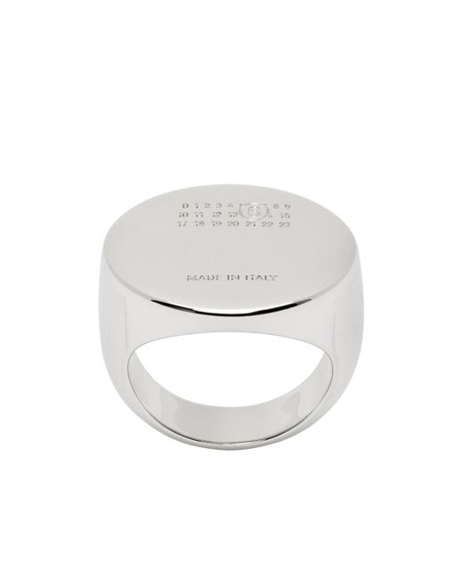 MM6 by Maison Martin Margiela White Numeric Oval Ring for men