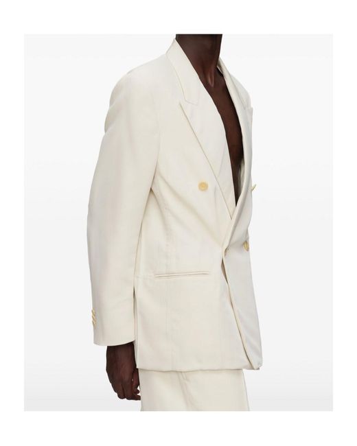 Maison Margiela White Double-Breasted Blazer for men