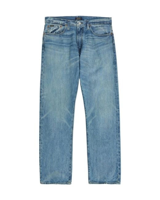 Polo Ralph Lauren Blue Hampton Slim Straight-Leg Jeans for men