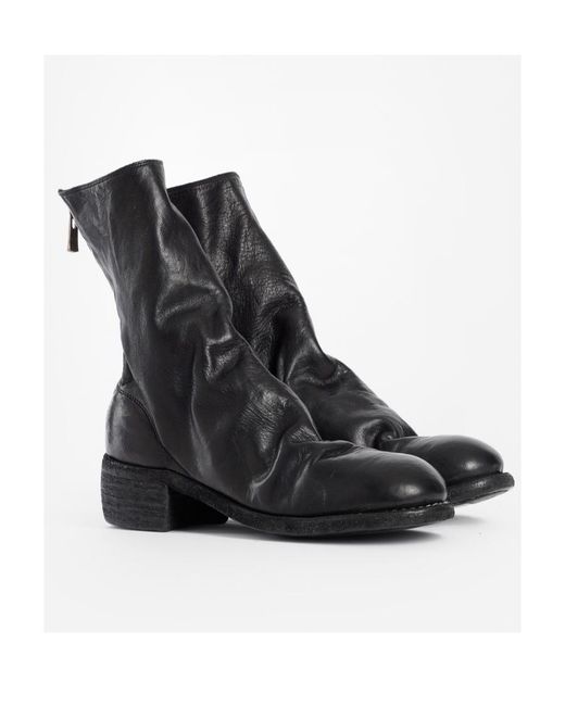 Guidi Black Back-Zipper Boots