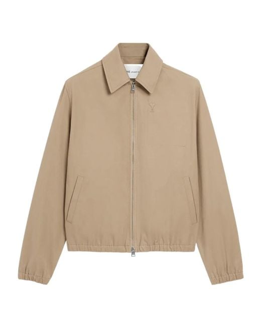 AMI Natural Ami Ami De Coeur Zipped Jacket for men
