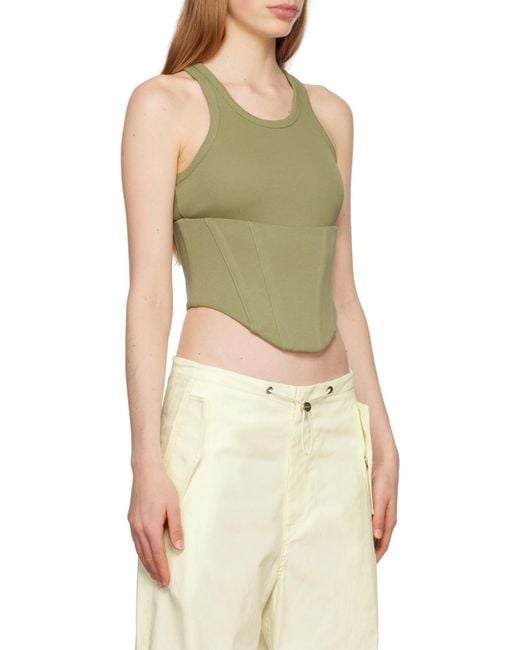 Dion Lee Green Float Corset-Style Top