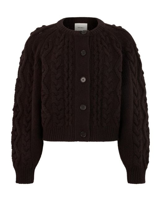 Lisa Yang Black Cable-Knit Cashmere Cardigan