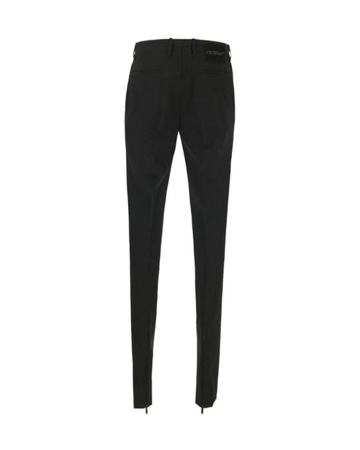 Off-White c/o Virgil Abloh Black Wave Tag Dry Wo Logo Patch Trousers for men