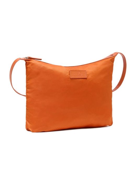 MM6 by Maison Margiela Orange Logo Patch Zipped Messenger Bag for men