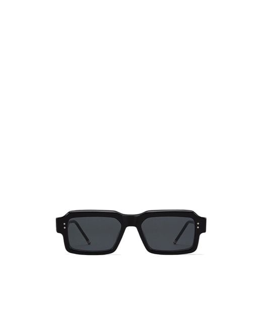 Thom Browne Black Eyewear Rectangle Frame Sunglasses